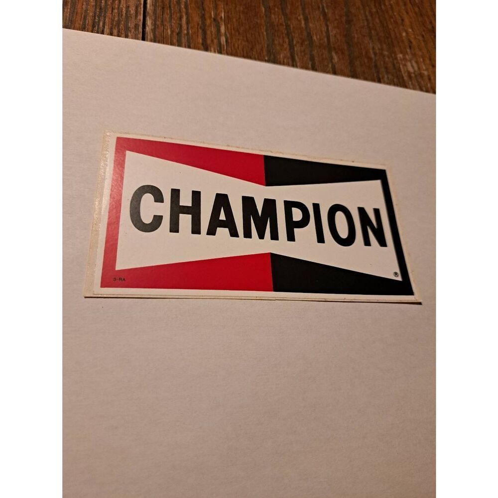 Vintage Champion Spark Plugs 3-RA Decal Sticker Car Race Car Hot Rod Rat Rod
